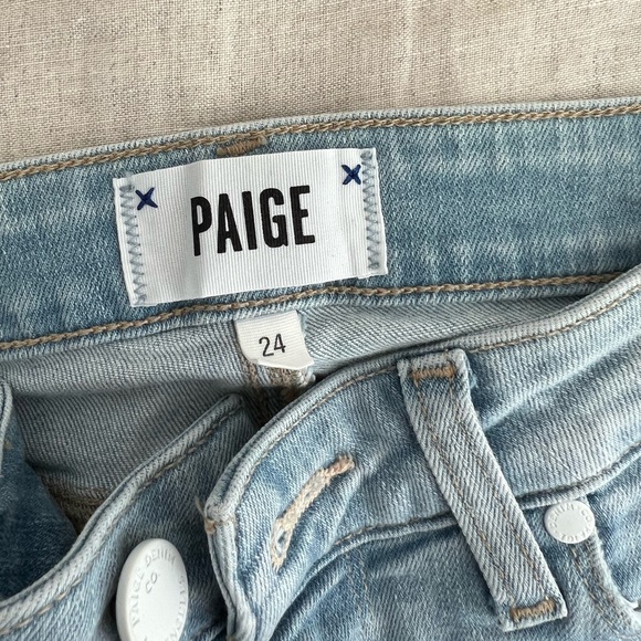 Paige light wash ankle flare jeans, size 24 - Picture 3 of 4